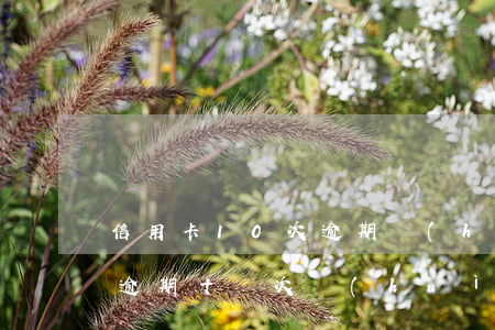 信用卡10次逾期會(huì)怎樣(信用卡逾期十幾次會(huì)怎么樣)