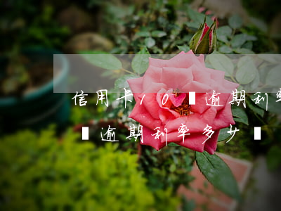 信用卡10萬逾期利率多少錢-信用卡10萬逾期利率多少錢