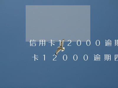 信用卡12000逾期四個(gè)月 信用卡12000逾期四個(gè)月會(huì)怎樣