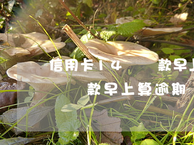信用卡14號還款早上算逾期嗎(信用卡14號還款早上算逾期嗎)