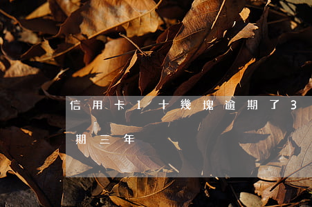 信用卡1十幾塊逾期了3年(一千塊信用卡逾期三年)