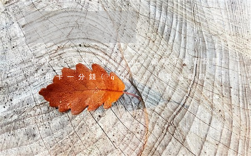 信用卡1塊錢(qián)逾期不能貸款嗎?（信用卡一分錢(qián)算逾期嗎）
