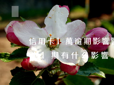信用卡1萬逾期影響醫(yī)保(信用卡逾期1期有什么影響)