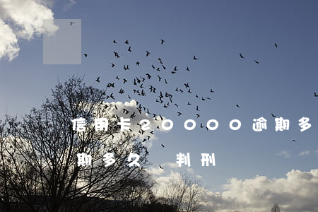 信用卡20000逾期多久會判刑（信用卡逾期多久會判刑嗎）