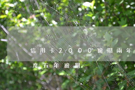 信用卡2000逾期兩年（信用卡2000額度五年逾期）