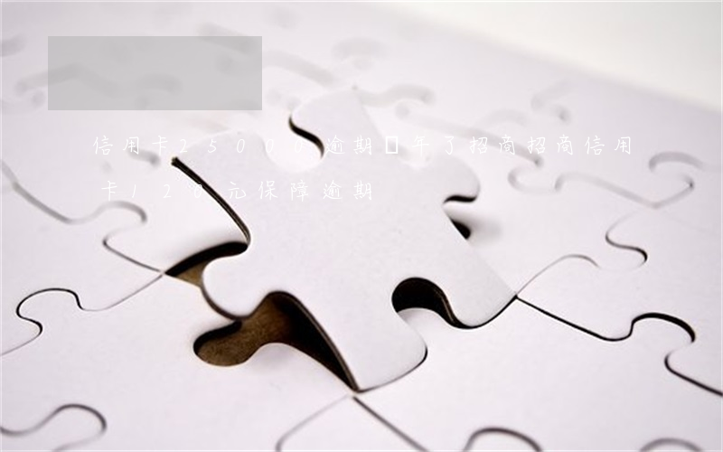 信用卡25000逾期兩年了招商（招商信用卡120元保障逾期）