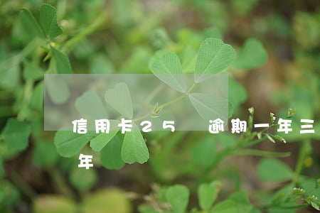 信用卡25萬逾期一年 三十萬信用卡逾期五年