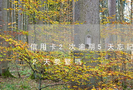 信用卡2次逾期5天忘記還款(忘記還款逾期2天要緊嗎)