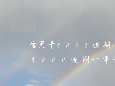 信用卡3000逾期一年利息多少-信用卡3000逾期一年利息多少錢