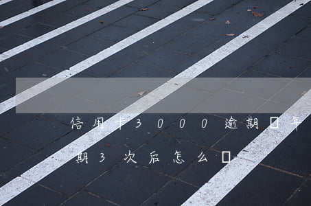 信用卡3000逾期兩年了怎么辦（信用卡逾期3次后怎么辦）