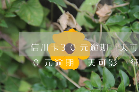 信用卡30元逾期幾天可影響征信(信用卡30元逾期幾天可影響征信嗎)