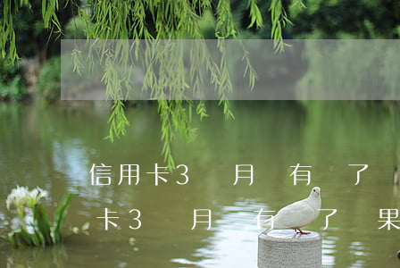 信用卡3個月沒有還了結果會怎么樣-信用卡3個月沒有還了結果會怎么樣呢