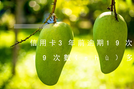 信用卡3年前逾期19次(信用卡3年前逾期19次數(shù)多少)