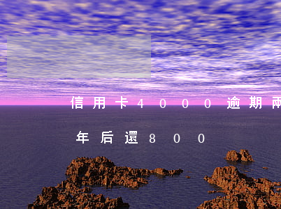 信用卡4000逾期兩年（平安信用卡逾期4年后還800）