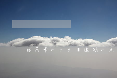 信用卡400塊逾期4天(信用卡逾期第四天)
