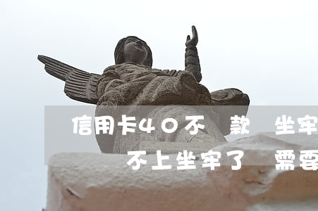 信用卡40不還款會坐牢(信用卡欠款30多萬還不上坐牢了還需要還嗎)