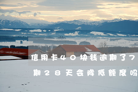 信用卡40块钱逾期了7天严重吗（信用卡逾期28天会降低额度吗）
