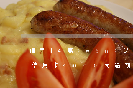 信用卡4萬(wàn)逾期4個(gè)月(信用卡4000元逾期3個(gè)月)