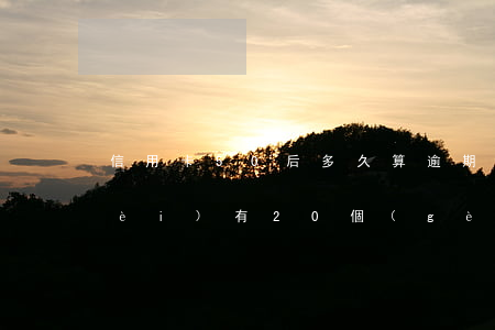 信用卡50后多久算逾期(信用卡5年內(nèi)有20個(gè)月逾期)
