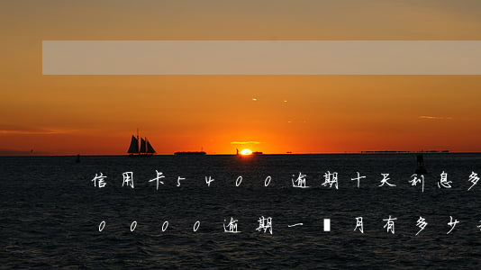 信用卡5400逾期十天利息多少(信用卡40000逾期一個月有多少利息)
