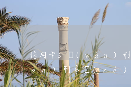 信用卡5萬(wàn)刑事(信用卡5萬(wàn)刑事責(zé)任)