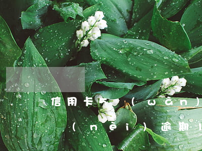 信用卡5萬(wàn)逾期半年（信用卡五年內(nèi)逾期1次）