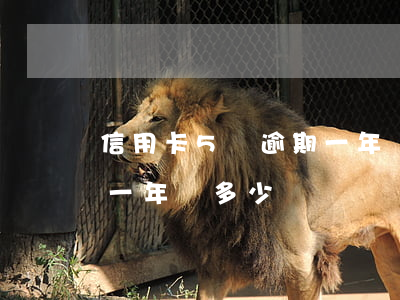 信用卡5萬逾期一年滾多少(信用卡5萬逾期一年滾多少)