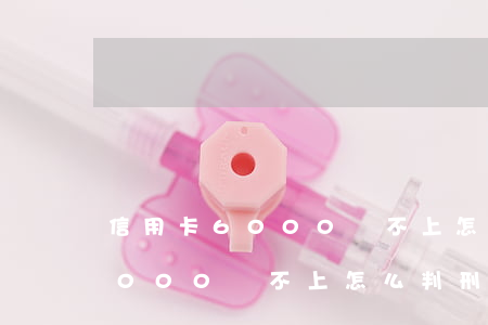 信用卡6000還不上怎么判刑-信用卡6000還不上怎么判刑的