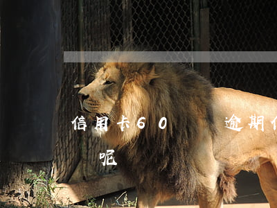 信用卡60塊錢逾期（信用卡60天逾期怎么辦呢）