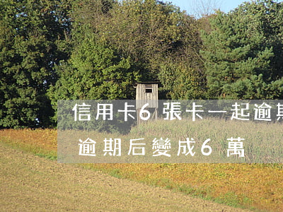 信用卡6張卡一起逾期二十幾萬(信用卡2萬逾期后變成6萬)