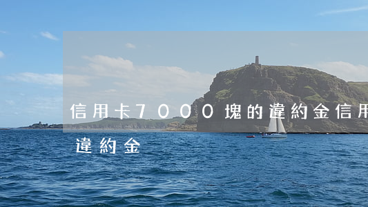 信用卡7000塊的違約金（信用卡本金逾期違約金）