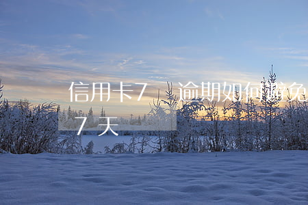 信用卡7張逾期如何避免(信用卡不小心逾期7天)