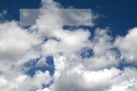 信用卡9000逾期半年(信用卡9000額度逾期半年)