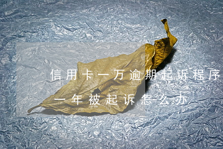信用卡一万逾期起诉程序(信用卡1万五逾期一年被起诉怎么办)