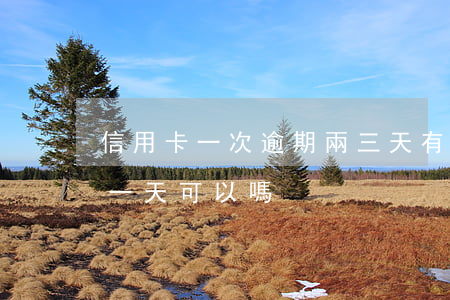 信用卡一次逾期兩三天有事么 我信用卡逾期一天可以嗎