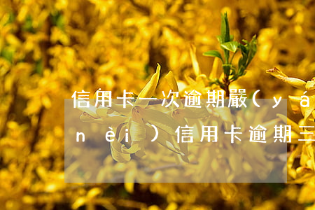 信用卡一次逾期嚴(yán)重嗎 一年內(nèi)信用卡逾期三次