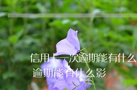 信用卡一次逾期能有什么影響嗎(信用卡一次逾期能有什么影響嗎)