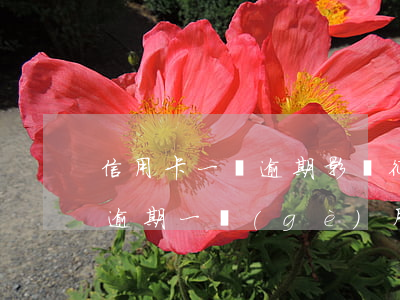 信用卡一筆逾期影響征信嗎-幾百塊信用卡逾期一個(gè)月會不會影響征信