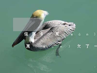 信用卡一萬(wàn)欠了一年-信用卡一萬(wàn)欠了一年怎么辦