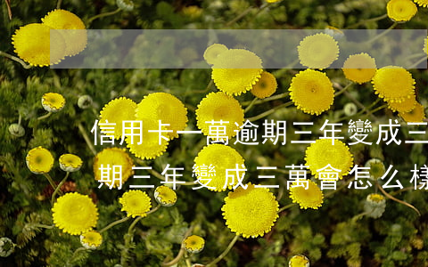 信用卡一萬逾期三年變成三萬(信用卡一萬逾期三年變成三萬會怎么樣)