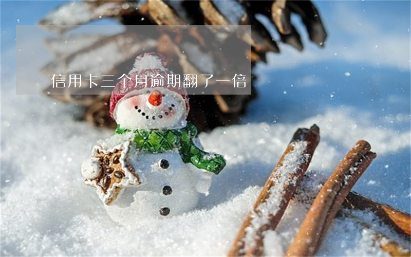 信用卡三个月逾期翻了一倍