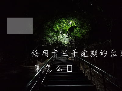 信用卡三千逾期的后果(信用卡三千逾期的后果怎么樣)