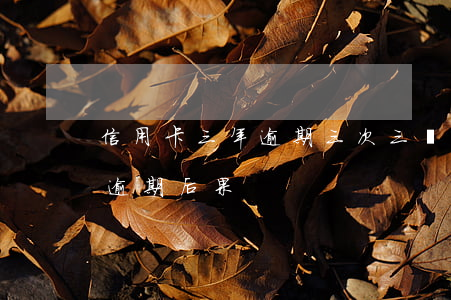 信用卡三年逾期三次(三個(gè)月信用卡逾期后果)