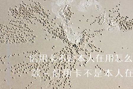 信用卡不是本人在用怎么協(xié)商還款-信用卡不是本人在用怎么協(xié)商還款呢