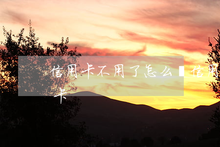 信用卡不用了怎么辦(信用卡不想用了怎么?？?