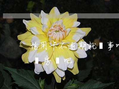 信用卡不逾期就沒事吧(有信用卡沒逾期不耽誤房貸吧)