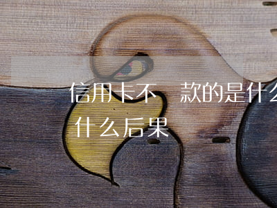 信用卡不還款的是什么后果(欠信用卡不還有什么后果)