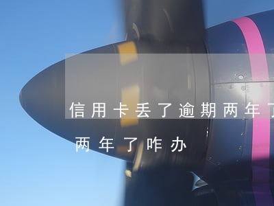信用卡丢了逾期两年了咋办(信用卡丢了逾期两年了咋办)