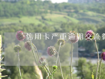 信用卡严重逾期交流微信群