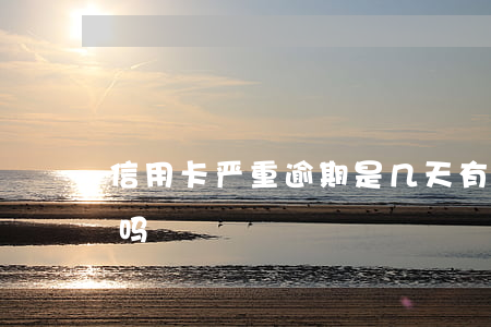 信用卡严重逾期是几天(有信用卡逾期几年的吗)